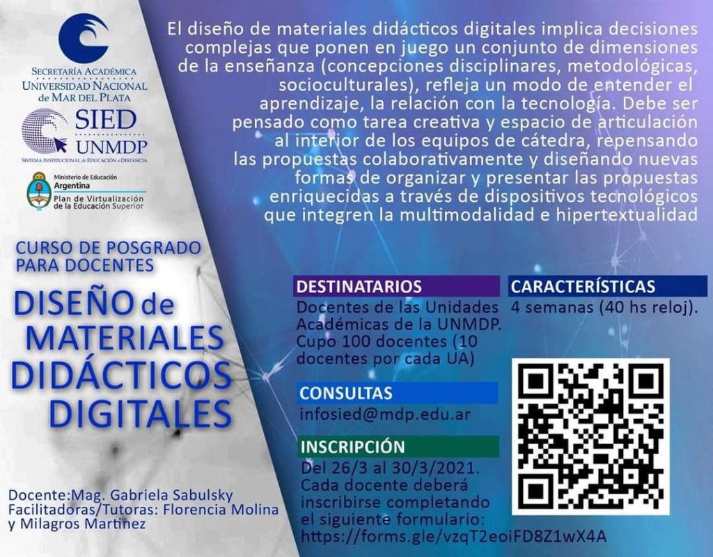 Curso de Posgrado para Docentes – Facultad de Ciencias Exactas y Naturales